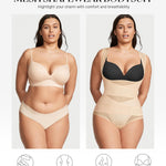 BRABIC Mesh Shapewear Bodysuit Tummy Control for Women Plus Size Faja Body Shaper Bodysuit Butt Lifter(Beige,Small)
