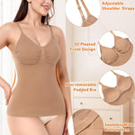 Werena Shapewear Cami With Built-in Bra Compression Tanks for Women Shaping Camisoles Tummy Control Tank Tops