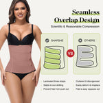 SHAPSHE Waist Trainer for Women Postpartum Recovery Wrap Girdle Cincher Corset Shapewear Belly Band Rosybrown 3XL