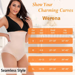 Werena Tummy Control Shapewear Panties for Women High Waisted Body Shaper Slimming Shapewear Underwear Girdle Panty