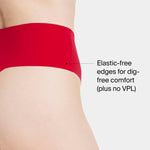 SPANXsupersmooth Undie-tectable Thong - Comfortable Core Control - Invisible Shapewear - Women No Show Thong Underwear - Spanx Red - Medium