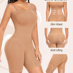 Werena Women's Strapless Shapewear Full Body Bodysuit Tummy Control Seamless Mid Thigh Body Shaper with Removable Straps (Dark Nude,2XL)