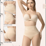Ousmile Shapewear for Women Tummy Control Seamless Underwear Panties High Waist Body Shaper Cotton Spanks Girdle Under Dress Nude