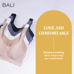 Bali Women's Comfort Revolution Shaping Wirefree Bra DF3488, Black Tropic, Small