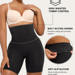 SHAPELLX Tummy Control Shapewear Shorts for Women Seamless High Waisted Body Shaper Compression Thigh Slimming Panties M