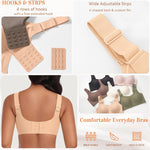 Wireless Jelly Seamless Bras for Women No Underwire Tshirt Full Coverage Padded Bra Comfortable Everyday Bralettes