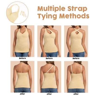 JOYSHAPER Women Tummy Control Shapewear Tank Tops Halter Compression Camisole Slimming Body Shaper Camisole