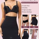 JOYSHAPER Half Slips Shapewear Skirt Under Dresses Tummy Control High Waist Slip Skirt With Built In Shapewear
