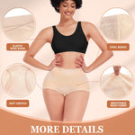 Werena Tummy Control Shapewear for Women Shaping Panties Underwear High Waisted Cincher Body Shaper Slimming Panty Girdle (#C Nude-mid Waist,Large)
