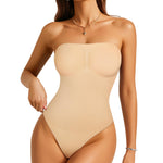 Irisnaya Strapless Shapewear Bodysuit for Women - Tummy Control body suit Tube Top seamless thong bodysuit