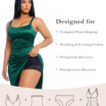 YIANNA V-Shaped Fajas Colombianas Moldeadoras Postpartum Shapewear Tummy Control for Women Waist Shaping Girdles Body Shaper Post Surgery Compression Garment, YA7511-Black-L