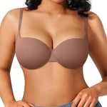 Popilush Push Up Bra Balconette Underwire Demi Seamless T-Shirt Bras
