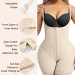 SHAPERX Women's Fajas Colombianas Tummy Control Shapewear Postpartum Butt Lifting Body Shaper with Boned Support,SZ7281-Beige-2XL