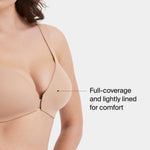SPANX SPANXsmooth Bra-Llelujah! Lightly Lined Wireless Bra - Full Coverage Comfort Bra - Everyday T-Shirt Bra - Front Closure Bra - Naked 2.0 36C