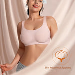 Wireless Jelly Seamless Bras for Women No Underwire Tshirt Full Coverage Padded Bra Comfortable Supportive Everyday Bralettes(01#Pink(Full Coverage),L)