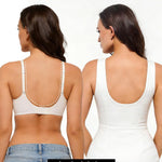 Popilush Bras for Women No Underwire Seamless Bralettes Everyday Comfort Tshirt Padded Bra White