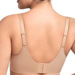 HSIA Minimizer Bra for Women - Full Coverage Seamless Lace Bra Plus Size Underwire Unlined Bra for Heavy Breast Light Beige
