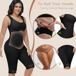 M MYODRESS Faja Body Shaper Full Body Shapewear for Women Post Surgery Compression Garment Stage 2 Lipo 360 Bbl Postpartum Faja Knee Length Curvy Columbian Knee Length Girdle