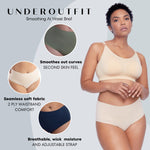 Underoutfit Everyday Soft Seamless Stretch Smoothing at Waist Briefs for Women Coffee