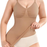Werena Shapewear Cami With Built-in Bra Compression Tanks for Women Shaping Camisoles Tummy Control Tank Tops