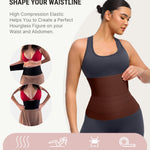 FeelinGirl Waist Trainer for Women Tummy Control Trimmer Belt One Size Waist Cincher Snatch Bandage Wrap Plus Size Body Shaper Brown
