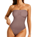 Irisnaya Strapless Bodysuit Shapewear for Women - Tummy Control Body Suit Tube Top Seamless Thong Bodysuit