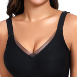 Gailife Crossover Bras for Women No Underwire Wireless Bralettes Seamless Supportive T Shirt Everyday Bras-Black,L