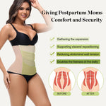 SHAPSHE Waist Trainer for Women Postpartum Recovery Wrap Girdle Cincher Corset Shapewear Belly Band Tan M