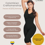 FAJAS DISENOS D'PRADA DELIÉ - Post Surgery Stage 2 Shapewear for Women High Compression Colombian Full Body Faja Knee Length