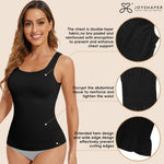 JOYSHAPER Women's Shapewear Tops for Tummy Control Shapewear Camisole Tanks Square Neck Compression Tank Tops Body Slimmer Cami Shaper Black 3XL