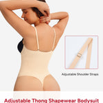 Nebility Shapewear for Women Bodysuit Tummy Control Body Shaper Open Bust Slim Belly Seamless Thong Body Suits (Beige, Medium)