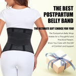 MAMODY Postpartum Belly Band – Postpartum Belly Wrap, Abdominal Binder Post Surgery C-section Recovery Support Belt After Birth Brace, Slimming Girdles (Midnight Black, L)