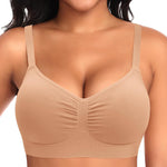 Wireless Sewn in Padded Bras for Women Comfortable Full Coverage Bralettes No Underwire Everyday Tshirt Bra
