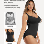 Lover-Beuaty Seamless Shapewear Bodysuits for Women Tummy Control Body Suit V Neck Seamless Body Shaper Black