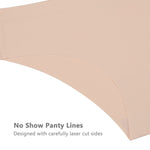 SHARICCA Women Seamless Cheeky Bikini No Show Panties Ladies Invisible Breathable Hipster Soft Stretch Underwear 7 Pack (7P11,S)
