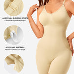 Nebility Women's Shapewear Bodysuit Tummy Control Body Suit Built in Bra Tank Camisole Seamless Mid Thigh Body Shaper