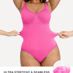 Lover-Beuaty Seamless Shapewear Bodysuits for Women Tummy Control Body Suit V Neck Seamless Body Shaper Black