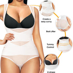 REYEOGO Shapewear Bodysuit for Women Tummy Control Butt Lifter Panty Hi-Waist Trainer Stomach Body Shaper Slimming Girdles(White,3X-Large)