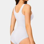 Nebility 2 Piece Shapewear Bodysuit for Women Tummy Control Slim Fit Sleeveless Round Neck Body Suit (Black/White 2pk, X-Large-XX-Large)