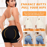 Werena Butt Lifter Padded Underwear for Women Seamless Booty Pads Panties Butt Enhancer Lace Boyshorts Shapewear