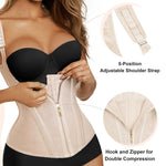 SHAPERX Waist Trainer Corset for Women Tummy Control Sport Girdle Hourglass Waist Cincher Body Shaper with Steel Boned,SZ7293-Beige-L