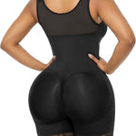 SHAPERX Women's Fajas Colombianas Moldeadoras Postpartum Tummy Control Compression Shapewear Body Shaper with Zipper Crotch