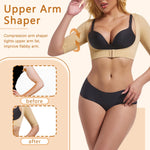 Upper Arm Shaper Compression Sleeves For Women Post Surgery Slimming Posture Corrector Tops Shapewear，Beige，Small