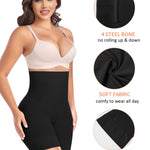 Werena Tummy Control Shapewear Shorts for Women High Waisted Body Shaper Slimming Girdle Shorts Shaping Underwear Panties(1# A Black(tummy control),Large)