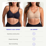 HONEYLOVE Bras for Women - Crossover Bra with No Underwire - Comfortable Wireless Support - Runway - L