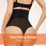 SIMIYA Thong Shapewear Tummy Control for Women High Waisted Stay-Put Body Shaper Girdle Compression Shapewear Thong