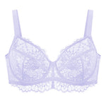 HSIA Minimizer Bra for Women - Plus Size Lace Full Coverage Womans Bra Unlined Underwire Bra for Heavy Breast Purple