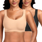 Wireless Jelly Seamless Bras for Women No Underwire Tshirt Full Coverage Padded Bra Comfortable Everyday Bralettes
