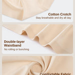 Yifumen Seamless Underwear for Womens No Show Hipster Panties Breathable Invisible Cheeky Bikini Soft Stretch Ladies 6 Pack