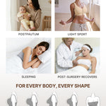 BRABIC Post Surgery Compression Bras for Women's Front Closure Full Coverage Surgical Bra with Adjustable Straps Wireless Bralette, Beige, L